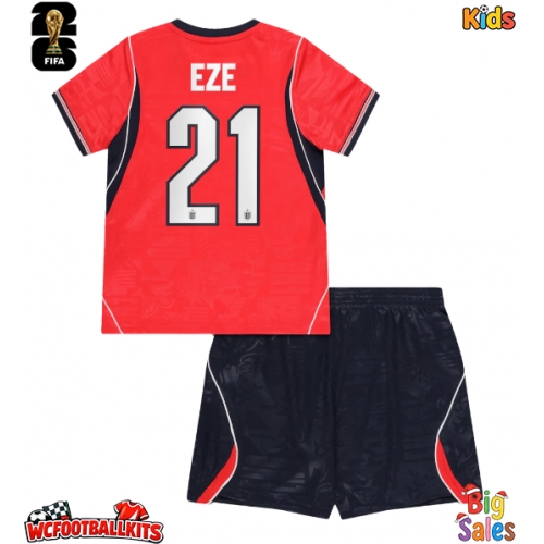 England Eberechi Eze #21 Replica Away Stadium Kit for Kids World Cup 2026 Short Sleeve (+ pants)